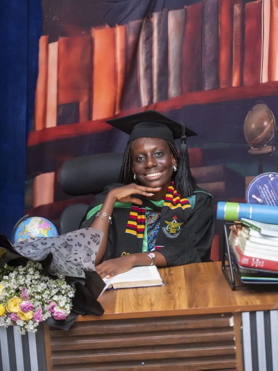 Relief and Aid Foundation Celebrates Scholarship Beneficiary’s Graduation from KNUST