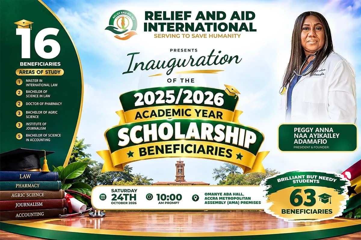 Scholarship Awards Inauguration 2025/2026 Academic Year flyer